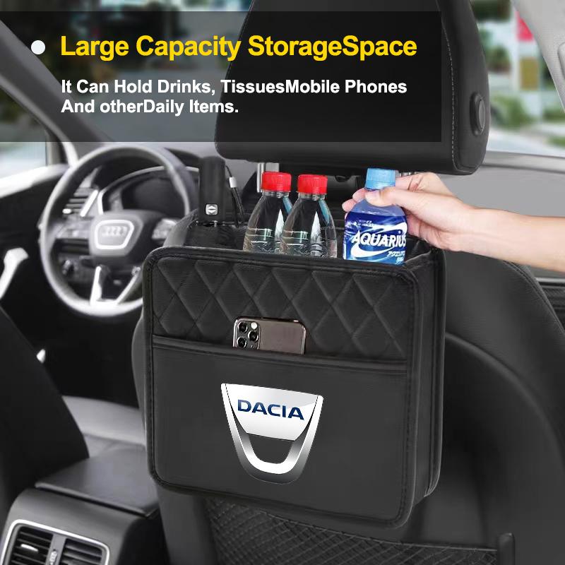 Car Storage Bag Multi-function Seat Back Storage Pocket Suspension For Dacia Duster Logan Sandero Lodgy Dokker Stepway Mcv 2 Solenza Largus