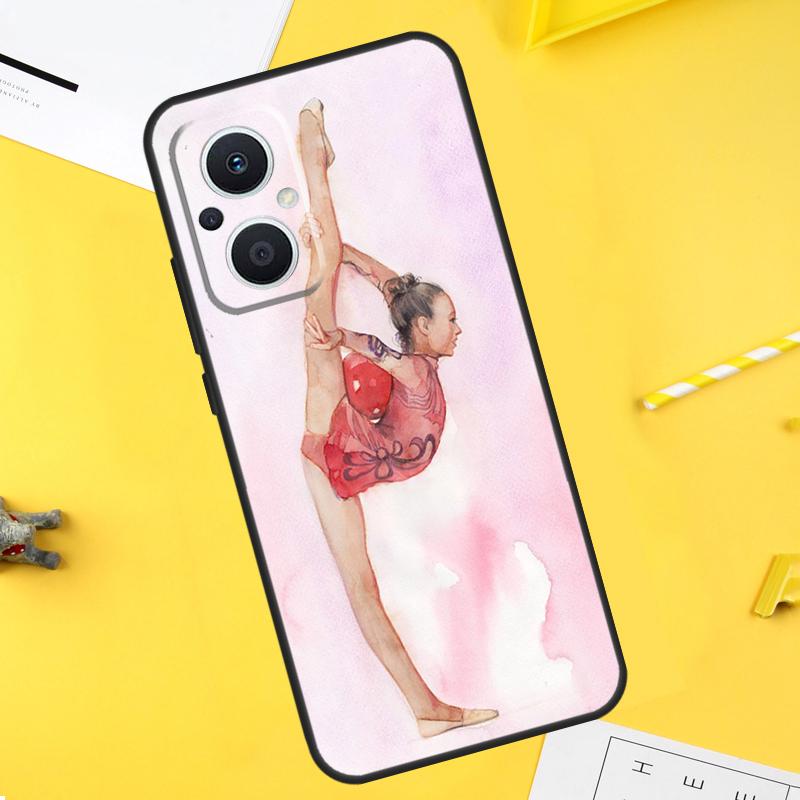 Gymnastics Oil Painting For OPPO Reno 10 11 12 13 14 Pro 7 8 Lite 8T 11F 12F 13F 14F OPPO Find X8 X5 X6 X9 Pro Case
