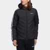 Adidas Neo 3-Stripes Lightweight Down Jacket With Hood Men Outerwear Black H45252