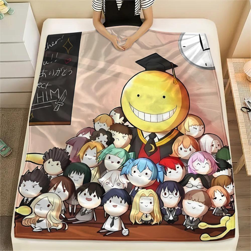 

1PC Assassination Classroom Print Flannel Blanket, High quality All Seasons, Home Decor, Warmth and Comfort, Perfect for Christmas Gifts 80cm x 120cm