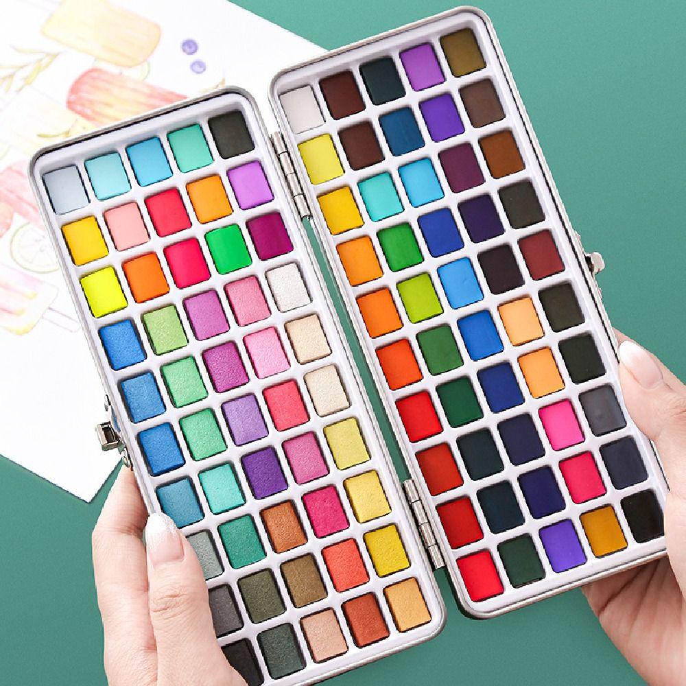 Portable Solid Watercolor Paint Set Professional DIY Painting Kit Watercolor Pigment Kit  Nail Art