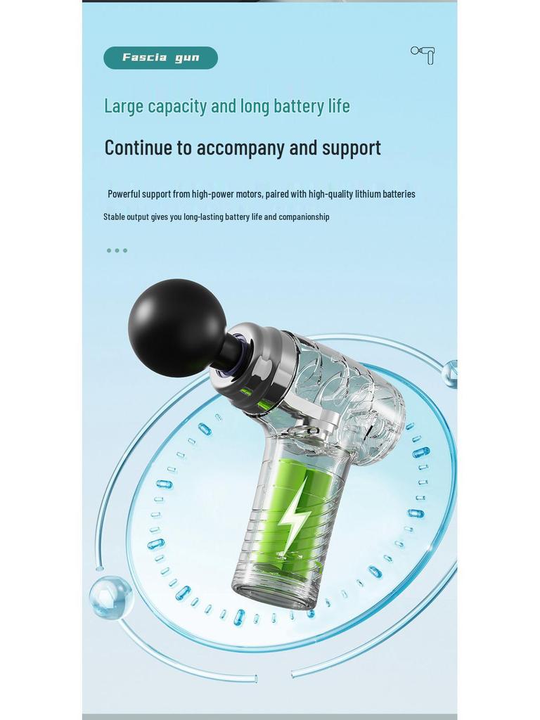 Portable Wireless Professional Fascia Gun - High-Frequency Vibration Muscle Relaxation Massager