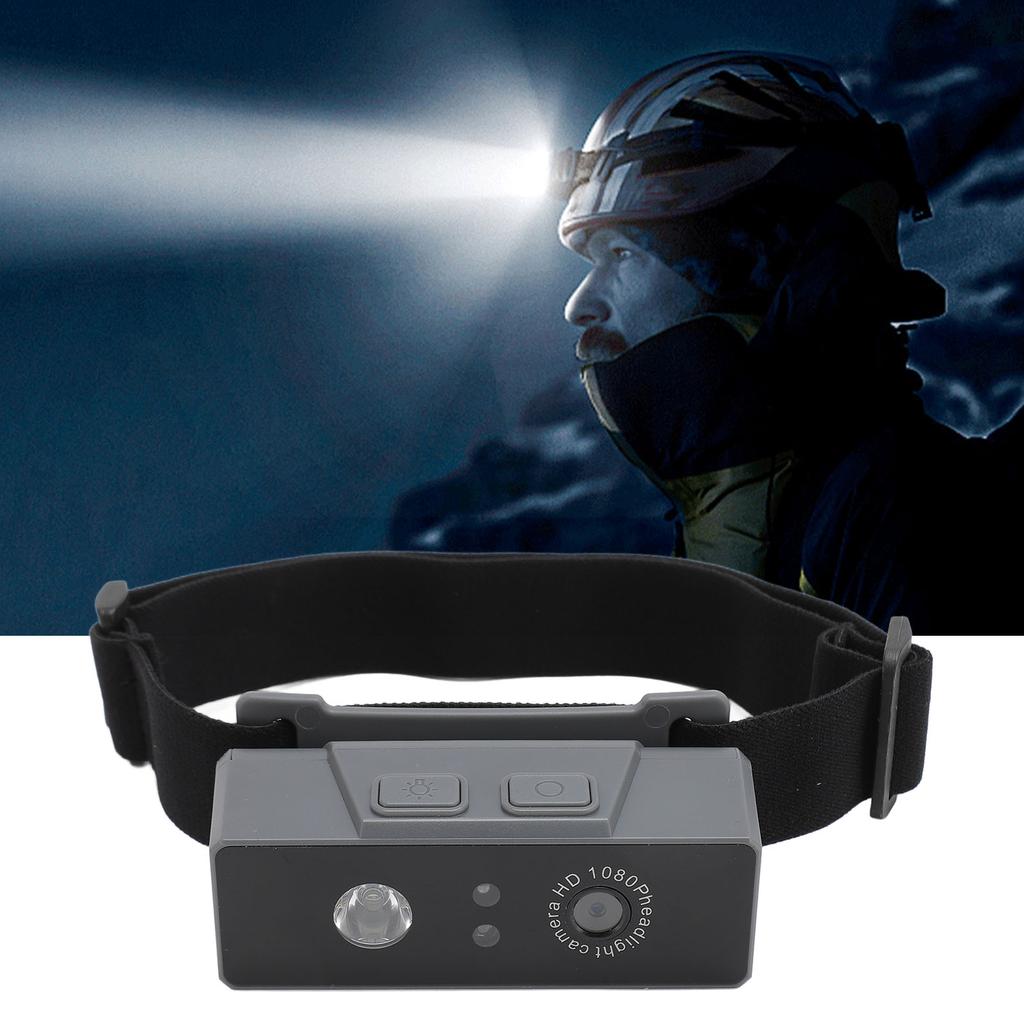 LED Headlamp Camera Support Intelligent     Headlamp Wearable Body Cam Headlight Video Camcorder with Elastic Headband