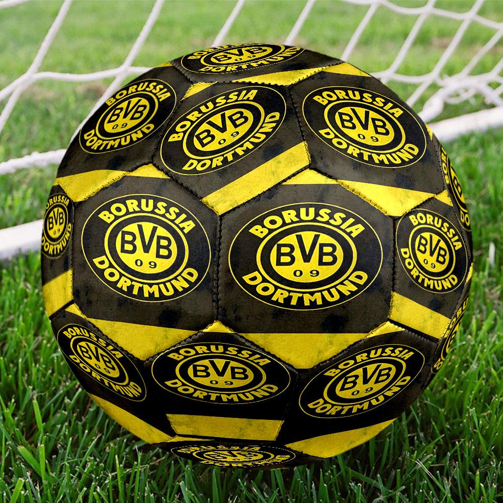 Borussia Dortmund Print Size 5 Soccer Ball, Standard Match Football for Sports Game and Team Practice, Ideal Gift for Soccer Fans