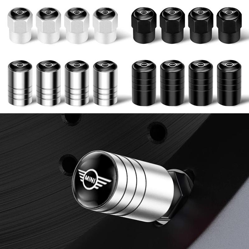 4Pcs Car Wheel Tire Valve Caps Metal Stem Cover Accessory For MINI R55 R56 F55 F56 R57 R58 R59 Cooper One JCW Clubman Countryman gzpxv22