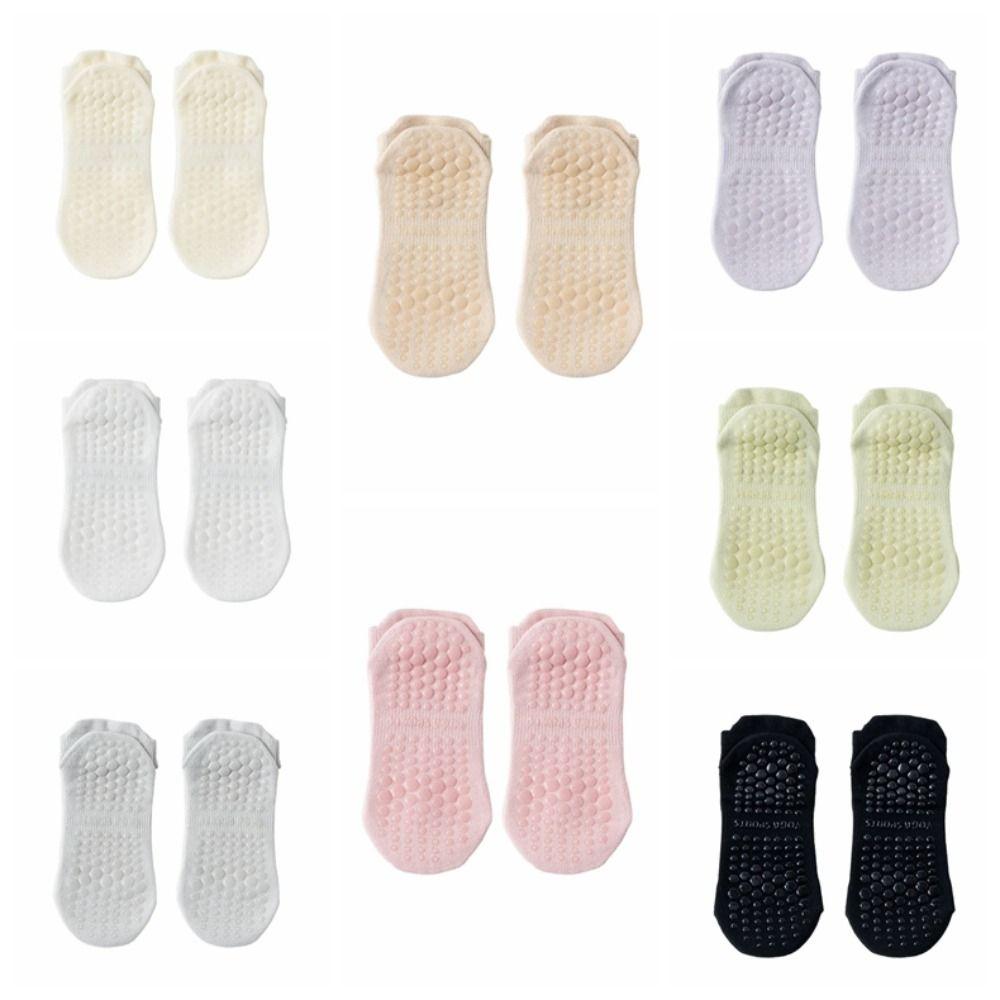 5Pairs Sweat-Absorbent Anti-Slip Fitness Socks Simple Short Tube Socks Yoga Socks Women  Women