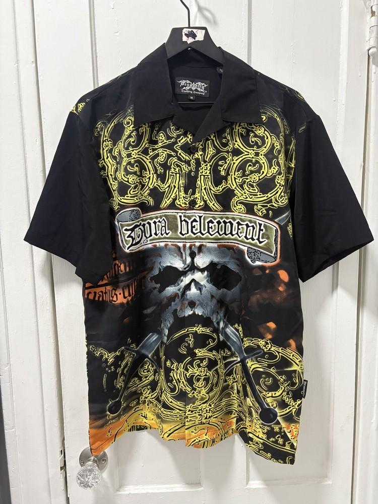

Dragonfly Shirt Mens Medium Black Yellow Sora Belement Skull Tattoo Camp Unisex T-Shirt S