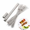 Reusable Stainless Steel Grill Meat String Forks BBQ Stick BBQ Needle Cooking Tool Barbecue Skewer