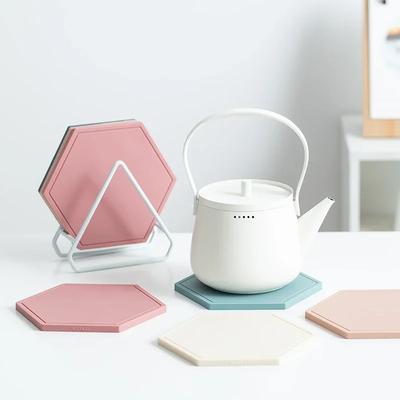 Silicone Waterproof Anti-slip Heat Resistant Coaster Hexagon Cup Mat Table Placemat Pot Bowl Holder Home Kitchen Accessory Doily