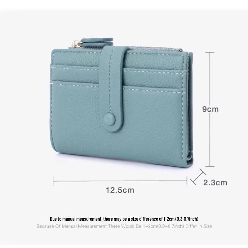 2025 Women's Compact Leather Bifold Wallet: RFID-Blocking, Zippered, Exquisite PU Coin Purse