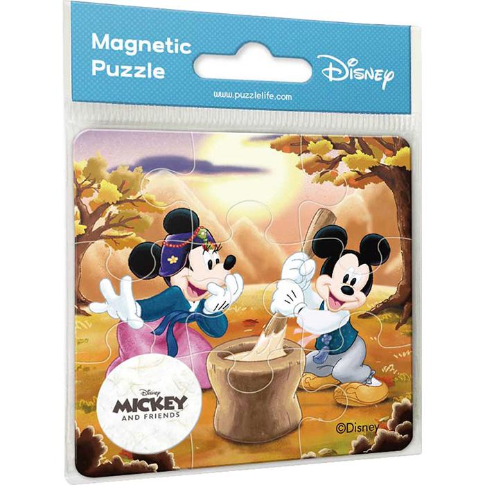Mickey and Minnie Korea 1 (Large Piece) (Magnet) Jigsaw Puzzle Disney 9 Piece