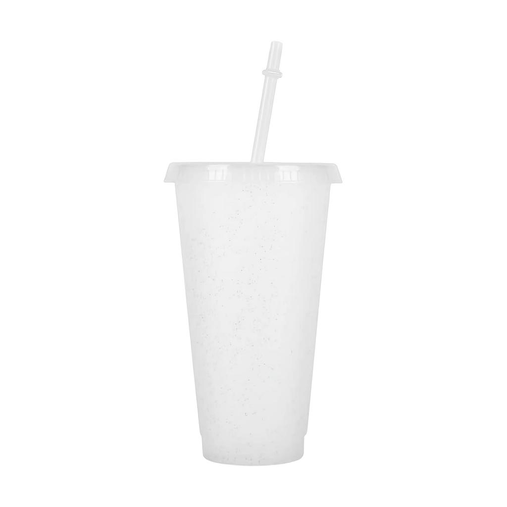 1/5Pcs Reusable Plastic Cup, 710ml Drinkware Tumblers, Coloured Acrylic Cups Tumblers with Lids and Straws, Plastic Bulk Cup