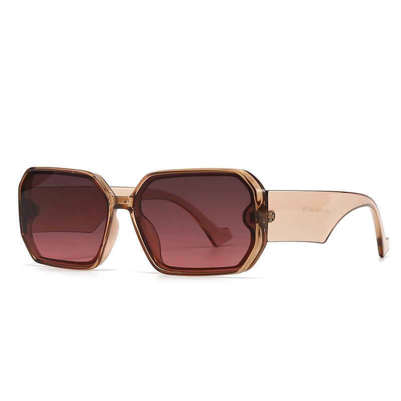 Women Retro Flat-Top Sunglasses Modern Ocean Color One-Piece Cross-Border Fashion 9185