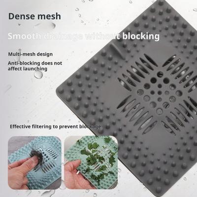 Cubierta de silicona para desagüe de ducha, protector de cabello para desagües regulares, protector de desagüe fácil de limpiar, se adapta a la mayoría de desagües de piso estándar de EE. UU. en duchas