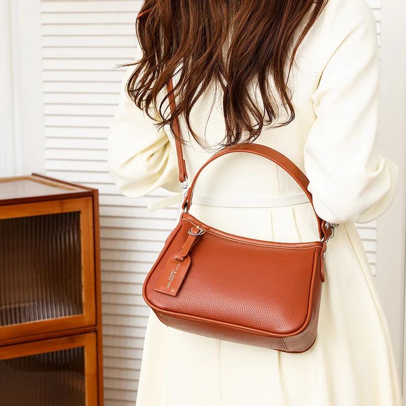 

Designer Genuine Leather Tote Luxury Cowhide Crossbody Bag For Women High Capacity Handbags Female Shoulder Messenger Bags 25cm 9cm 16cm