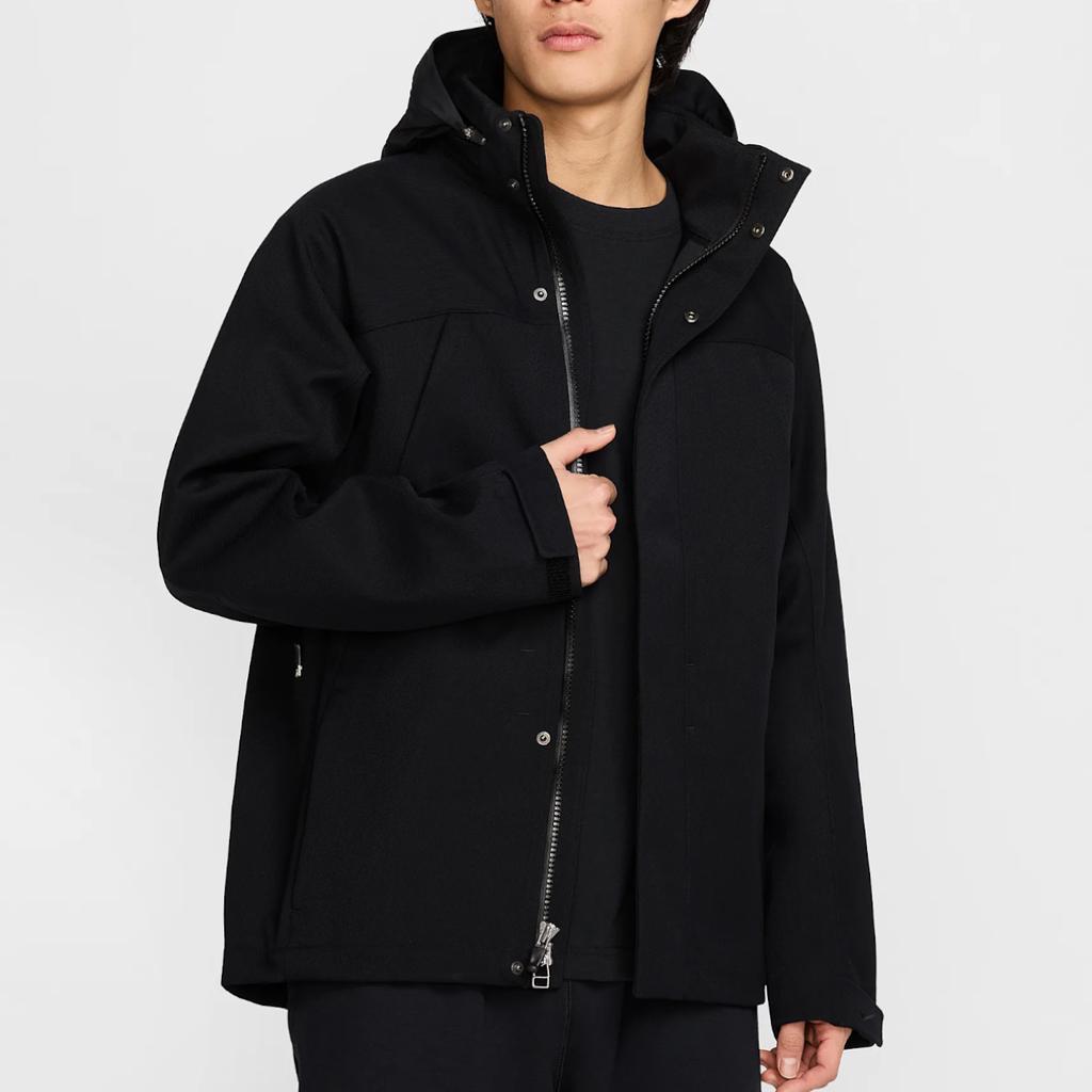 Nike Wool Classics SS25 Comfortable Versatile Breathable Jacket Unisex Jacket Black HF6792-010