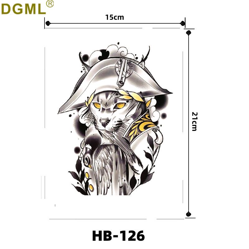Geisha Skull Flower Tattoo Stickers: Halloween Arm & Face Ghost Designs