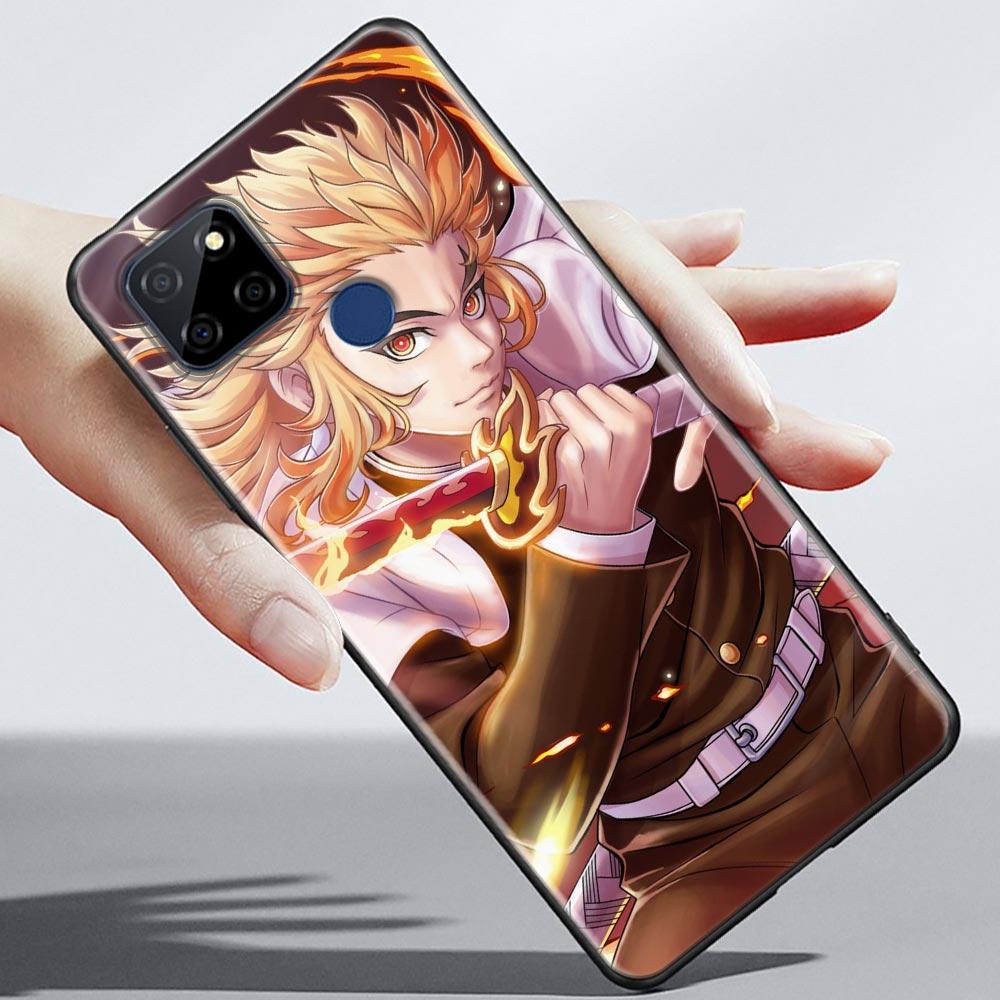 Demon Slayer Japan Anime Fashion Phone Case For OPPO Realme 5 6 7 7i 8 8i 9 9i V25 F9 F17 F19 5G 4G Pro Narzo Speed Black Cover