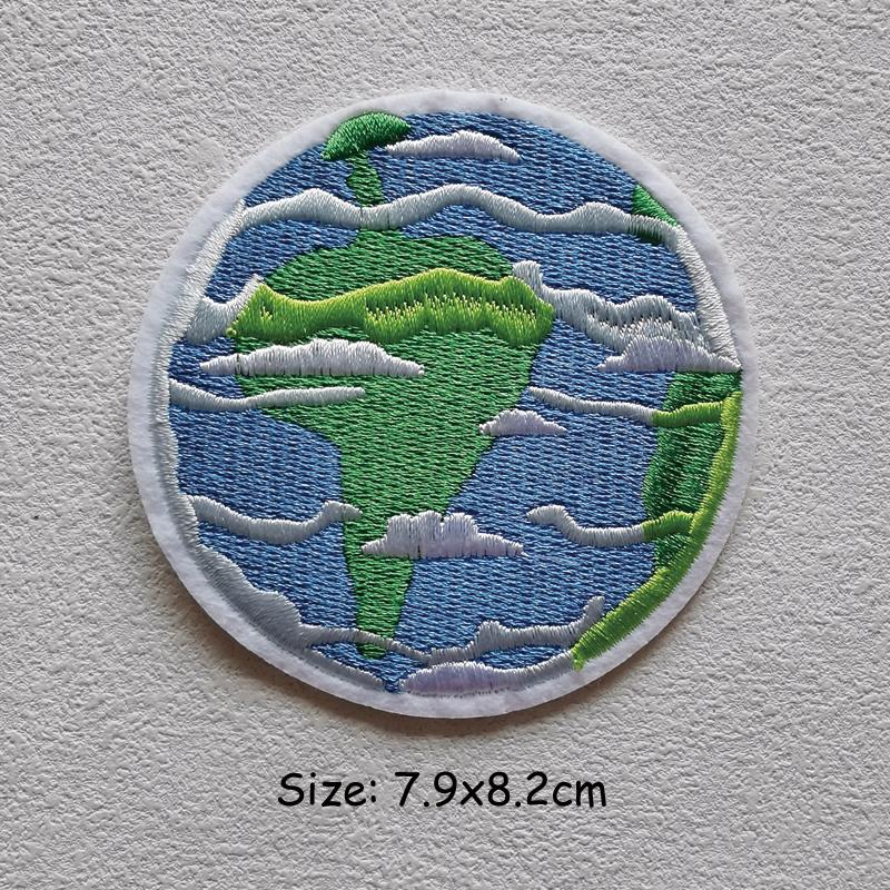Alien Planet Rocket Patch Iron On Embroidered Sew On Sun Astronaut Jet Aircraft Meteorite Patch Fabric New Heat Transfer Garment Accessory DIY