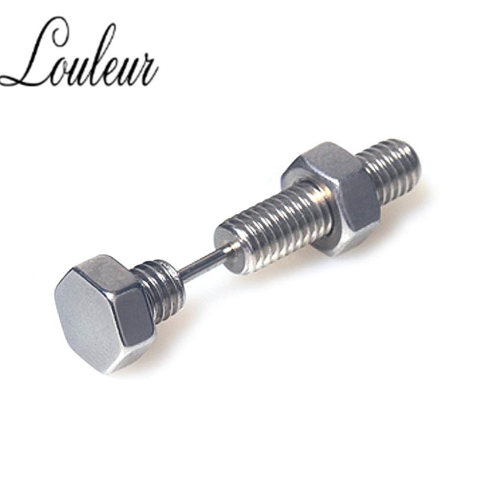 New Unisex Punk Rock Stainless Steel Nail Screw Piercing Stud Earrings Novelty Piercing Jewelry Rock Gothic Piercing Jewelry