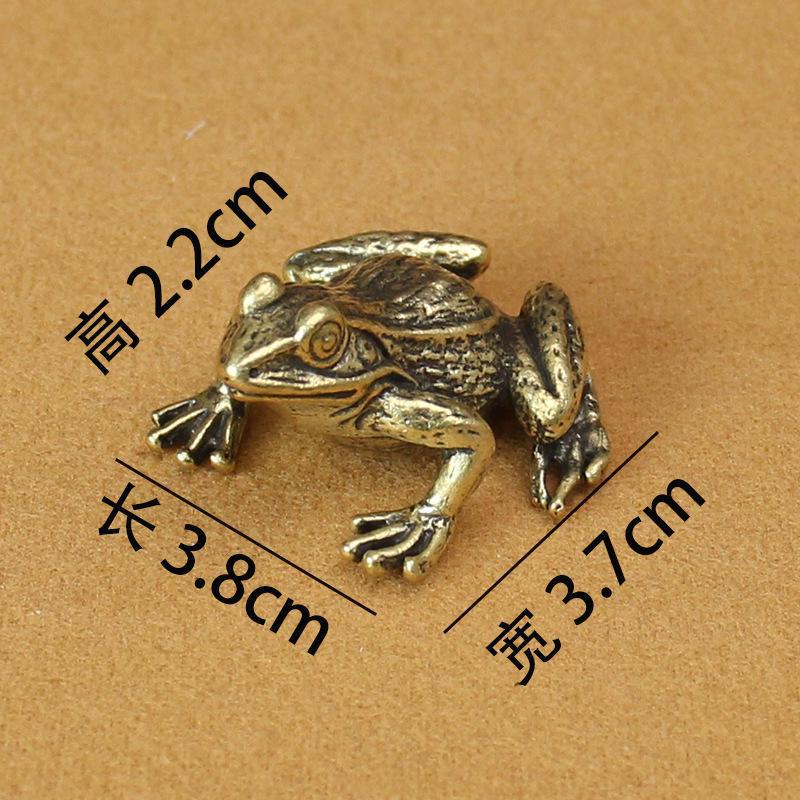 

Китайский антикварный медный орнамент в виде лягушки - сплошной латунный декор для гостиной - питомец для чая - настольная лягушка-жаба - декор в китайском стиле