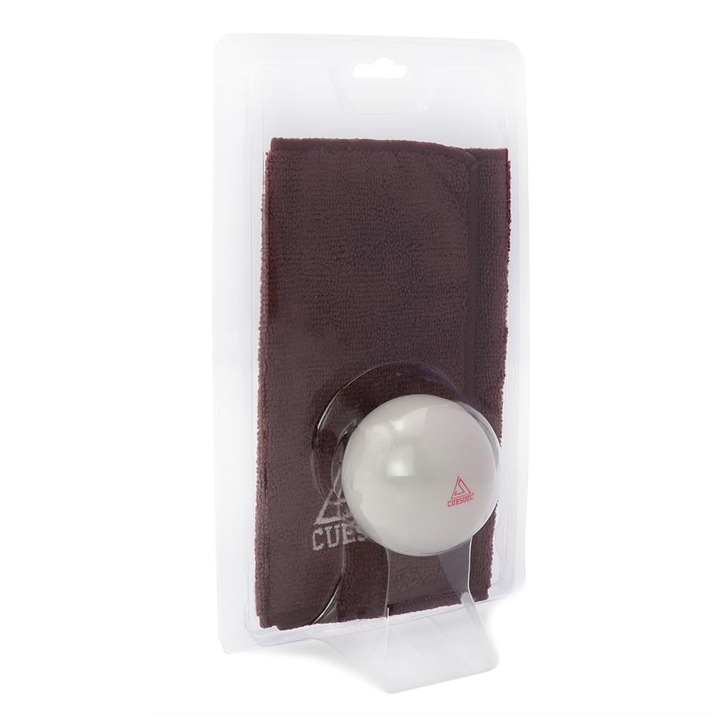 CUESOUL 6oz Durable 2 1/4 Resin Billiard Cue Ball for Training, White (BC001)
