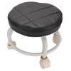 Low Roller Seat Comfortable 360 Degree Rotating Low Rolling Stool with Wheels for Home Office Garage Shop Round Black