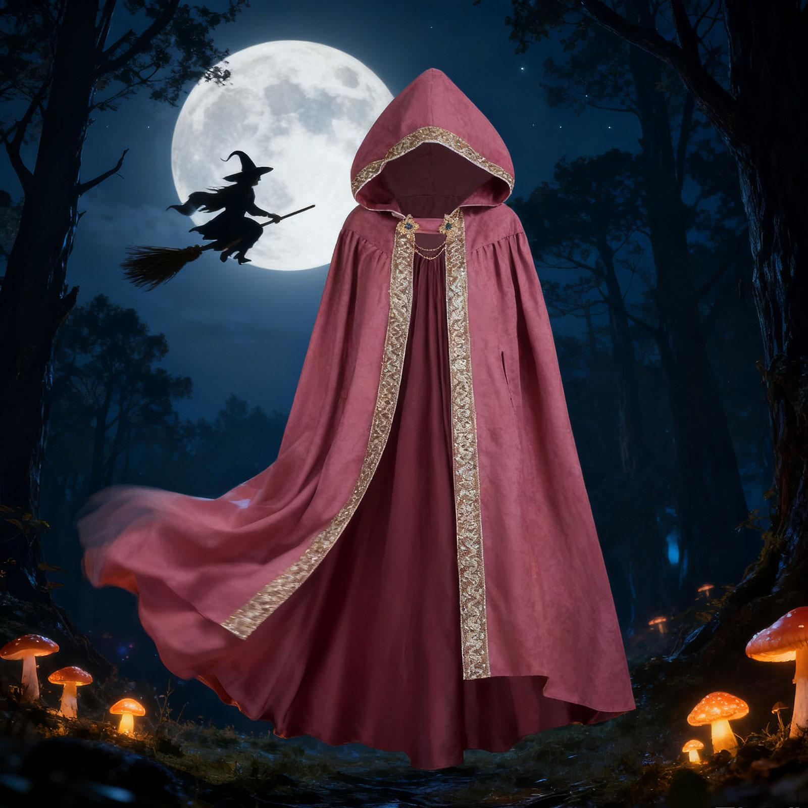 

Hooded Cape Cloak Cosplay for Club Performance Halloween Christmas