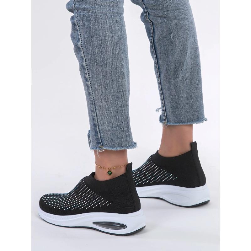 Spring new women's sports shoes, fashionable, breathable, lightweight, non-slip, wear-resistant, casual sports shoes, flat shoes