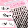 140pcs Fairy Eyelash 8-18mm Manga Eyelash C Curl Upright - Large Span DIY Eyelash Natural Expansion Wet Look Sharp Anime Eyelash