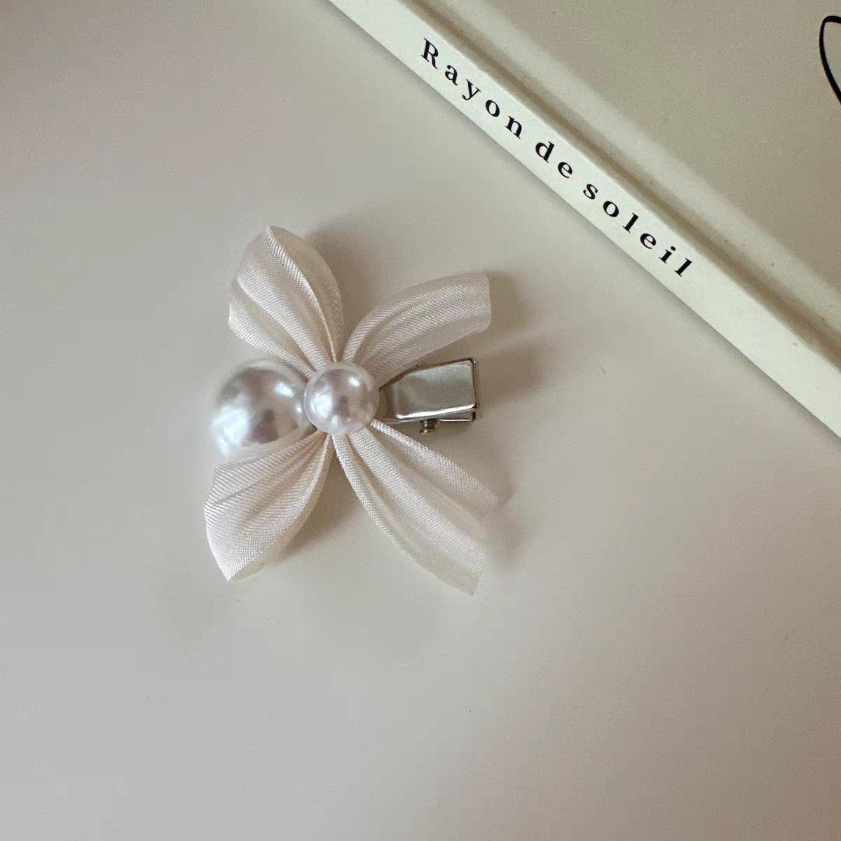 

Заколка для волос Milky Holiday Peach Tea Pearl: Женская принцесса боковая челка клипса