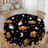1 Piece Halloween Tablecloth, Grimace Pumpkin, Witch Hat, Moon And Ghost Design, Polyester Fabric