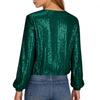 Women Sequin Long Sleeve Sparkly Glitter Jacket Coats