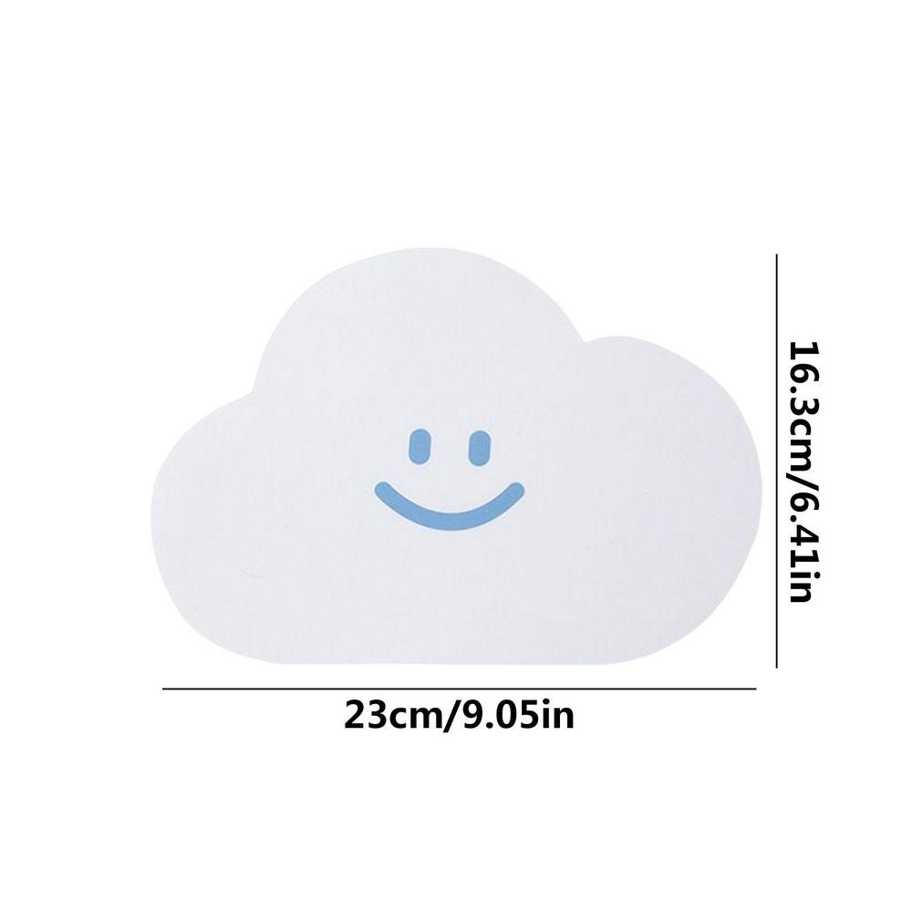 

Non-Slip Rubber Base Mouse Pad Cute Cloud Mouse Pads Small Waterproof PVC Mouse Pad Anti-scratch Mouse Mat For Laptop PC Desktop білий