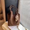 2026  Autumn Soft Women's Handbags Faux Suede Solid Color Large Capacity Shoulder Bag Casual Versatile Ladies Bags