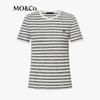 MO&Co. C+ Series Striped Short Sleeve Knit Top