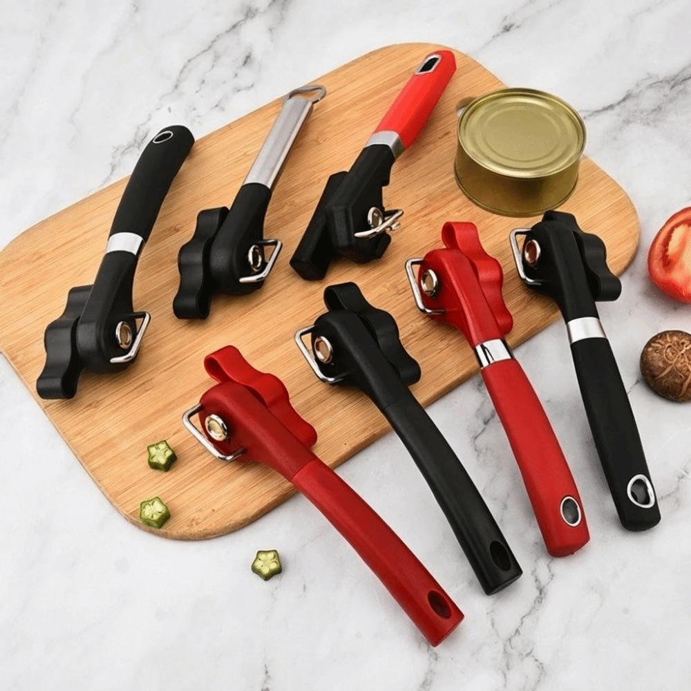 Portable Stainless Steel Can Opener Effortless Safety Side Cut Opener Easy Grip Professional Lid Remover Kitchen Tools