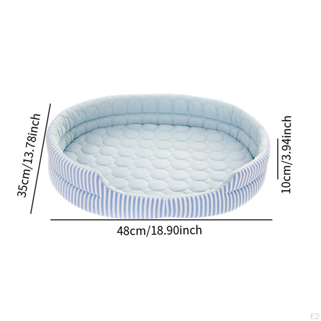 Cat Bed Basket All Seasons Kitten Ice Silk Mat Rest Cushion Easy to Clean And Suitable for Home