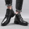 2024 Genuine Leather Men Boots Men Winter All-match Motorcycle Boots Stylish New Male Comfortable Outdoor Shoe