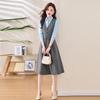 2025 Spring Women's Long Sleeve Shirt & Vest Dress Set - NY2557