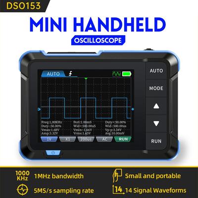 DSO153 Dijital Taşınabilir Osiloskop Sinyal Jeneratörü 2'si 1 arada 1MHz Bant Genişliği 5MSa/s Örnekleme Hızı Elektronik Onarım Araçları