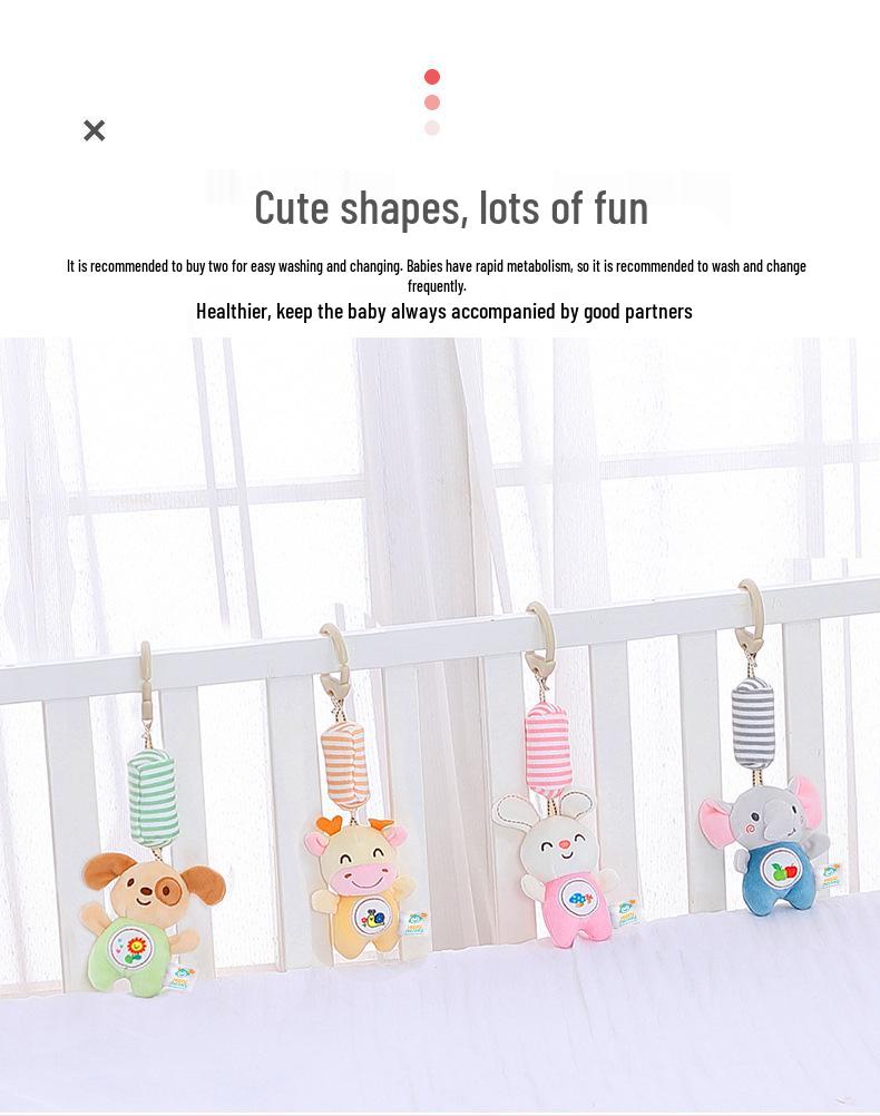 Happy Monkey Infant Plush Mobile Toy: Soothing Bed and Car Hanging for Early Education