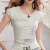 unifree Korean Style Lace Trim T-Shirt