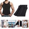 Men Sauna Vest Breathable Adjustable Zipper Closure Weight Loss Waist Training Tank Top for Daily Workout Black XL