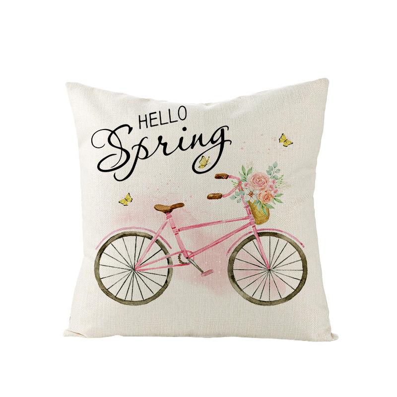 Nový jarní motiv lněný povlak na polštář domov pohovka povlak na polštář pastorální povlak na polštář