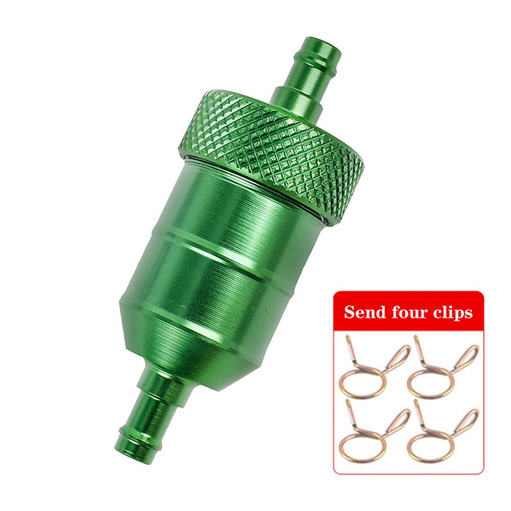 Motorcycle Oil and Gas Fuel Filter Aluminum Alloy Gasoline Cleaner Filter Reusable Cleanable Fuel Filter for Motocross ATV Quad
