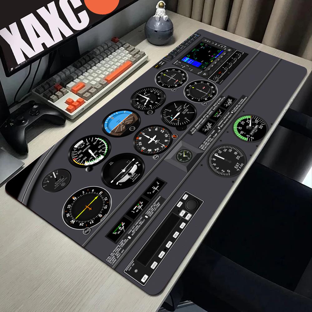 Offices and Gamer Aviation Theme Mouse Pad Large Rubber Base Antislip PC Desk Accessories Mousepad for Keyboard Mats Decor Mat