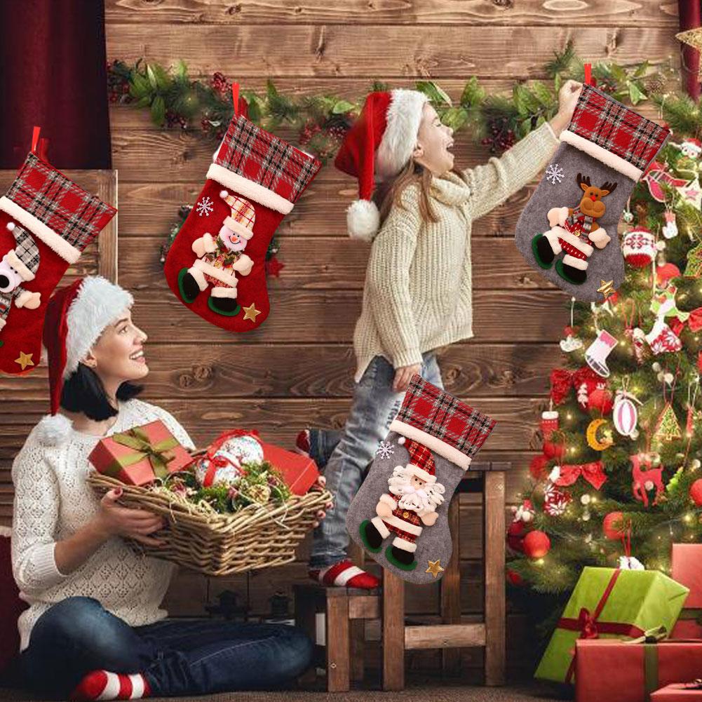 

Набор рождественских чулок большой емкости, рождественское украшение Санта для домашней вечеринки, класса, Клауса/ A2K6 Fence for elderly people-1pcs