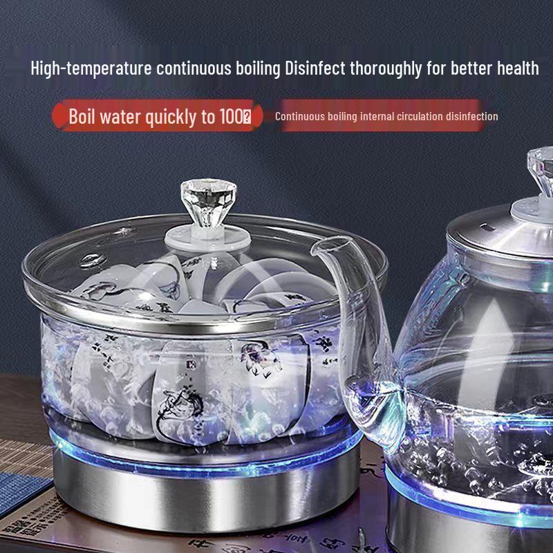 Fully Automatic Tea Set: Integrated Teapot, Water Filling, & Kettle for Home Use