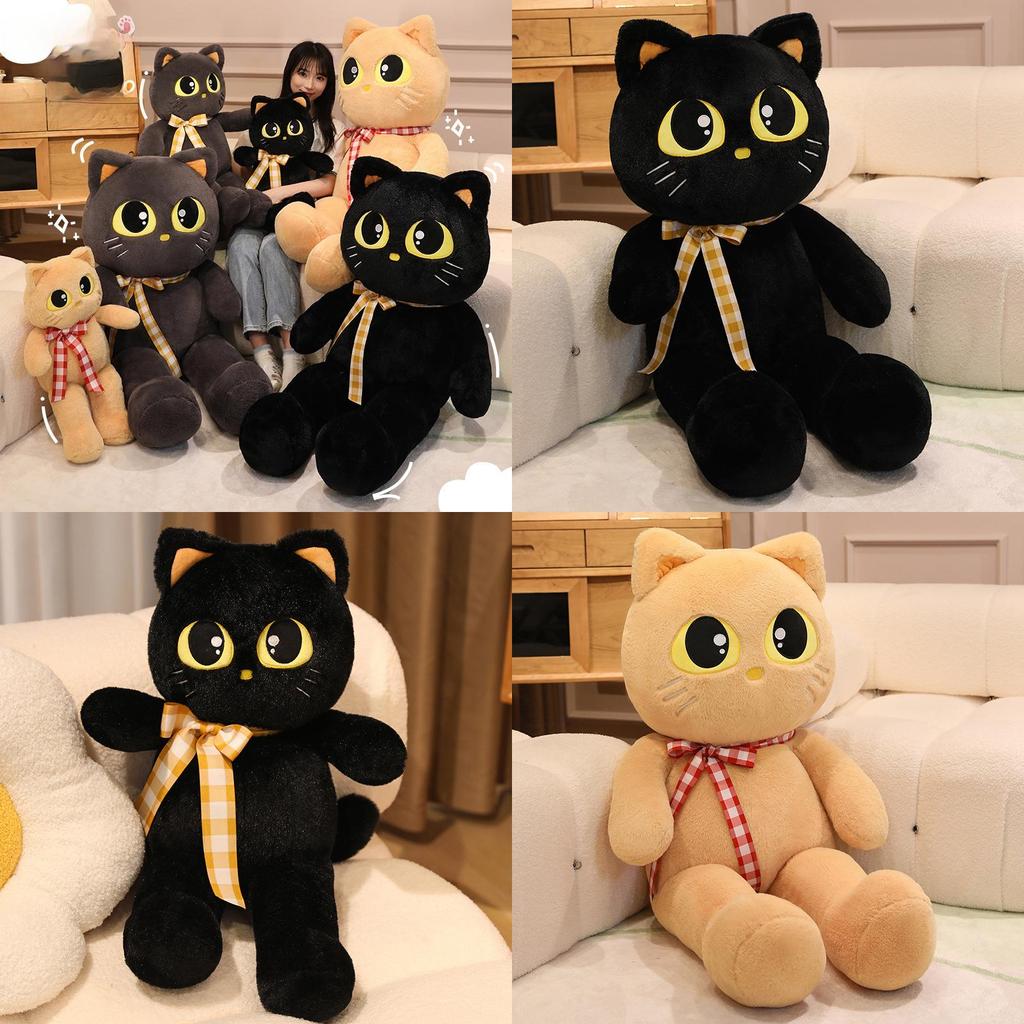 Fluffy Cat Plush Toy With Soft Pp Cotton Filling For Kids Bedroom Decor And Comfort